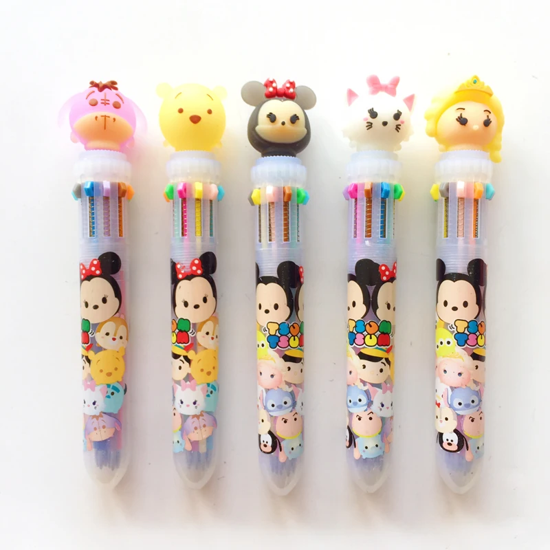 

Kawaii Mickey Series 10 Colors Press Ball Ballpoint Pen Writing Student Stationery School Office Supply Random