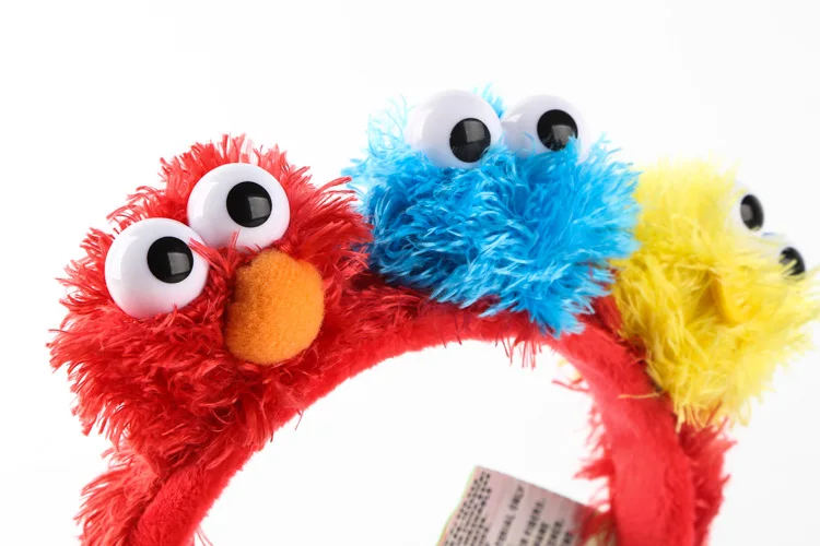 Улица Сезам плюшевая повязка для волос полосы мультфильм ELMO Резиновый Браслет повязка украшение для волос девушки аксессуары для волос