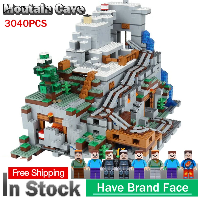 In Stock Model Building Kit Blocks Bricks Compatible With Miniecraft 2932pcs Mountain Cave Set Kid Toys Blocks Aliexpress