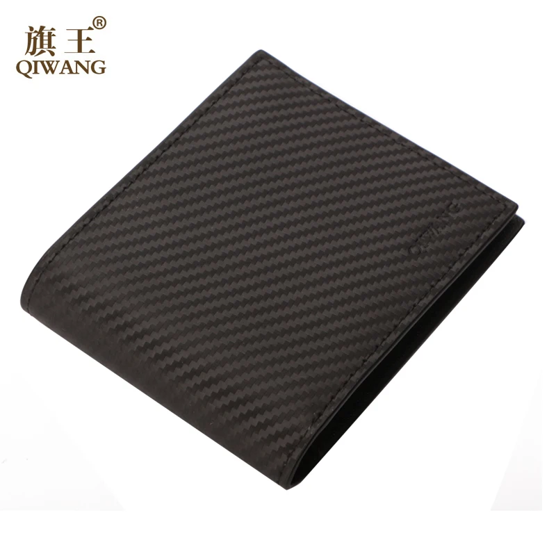 

QIWANG Carbon Wallets Quality Luxury Men Wallet Business Man Saffaino Wallet Large Cash Holder & ID Credit Card Holder Wallet