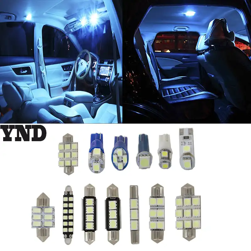 12x Fit 2009 2015 Nissan Maxima Ice Blue Led Package Lights Interior Dome Map