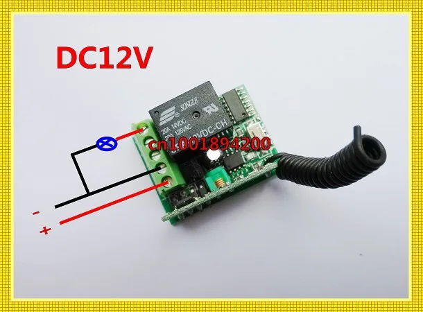 DC12V 1CH Беспроводной переключатель мини RF 4-мя приемниками и 1 передатчик Переключить Jog Lactched Скорректированная добавить контроллер свободно для SMD СВЕТОДИОДНЫЙ доступа