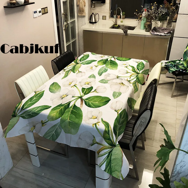 

Sytlish Linen Table Cloth Country Style Flower Print Multifunctional Rectangle Table Cover Tablecloth Home Kitchen Decoration