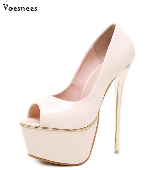 Plate Femmes noir Beige Cm Princesse Hauts Mariage Talons Nouveaux Pompes Aiguilles 17 Peep Sexy forme Orteil Sandales À De Chaussures AWSzFw