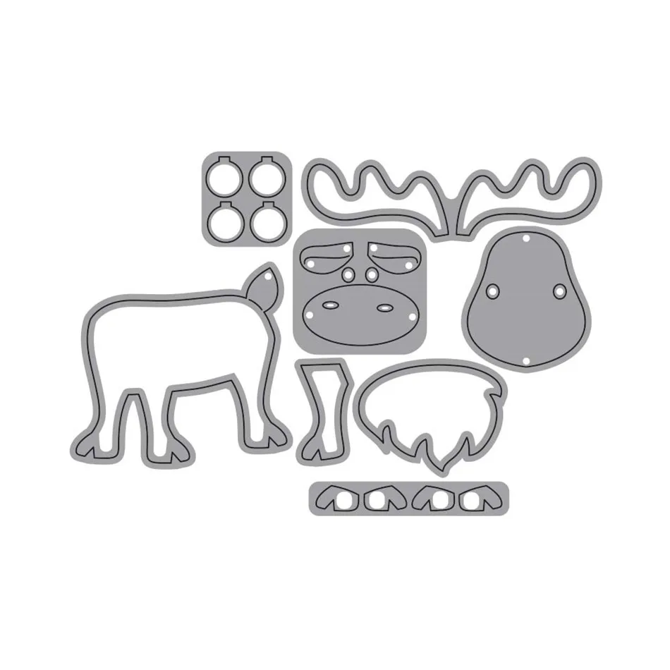 YaMinSanNiO Moose металлические режущие штампы Новинка олень для животных Олень Крафтовая окраска Скрапбукинг штамп для теснения с вырезами украшения