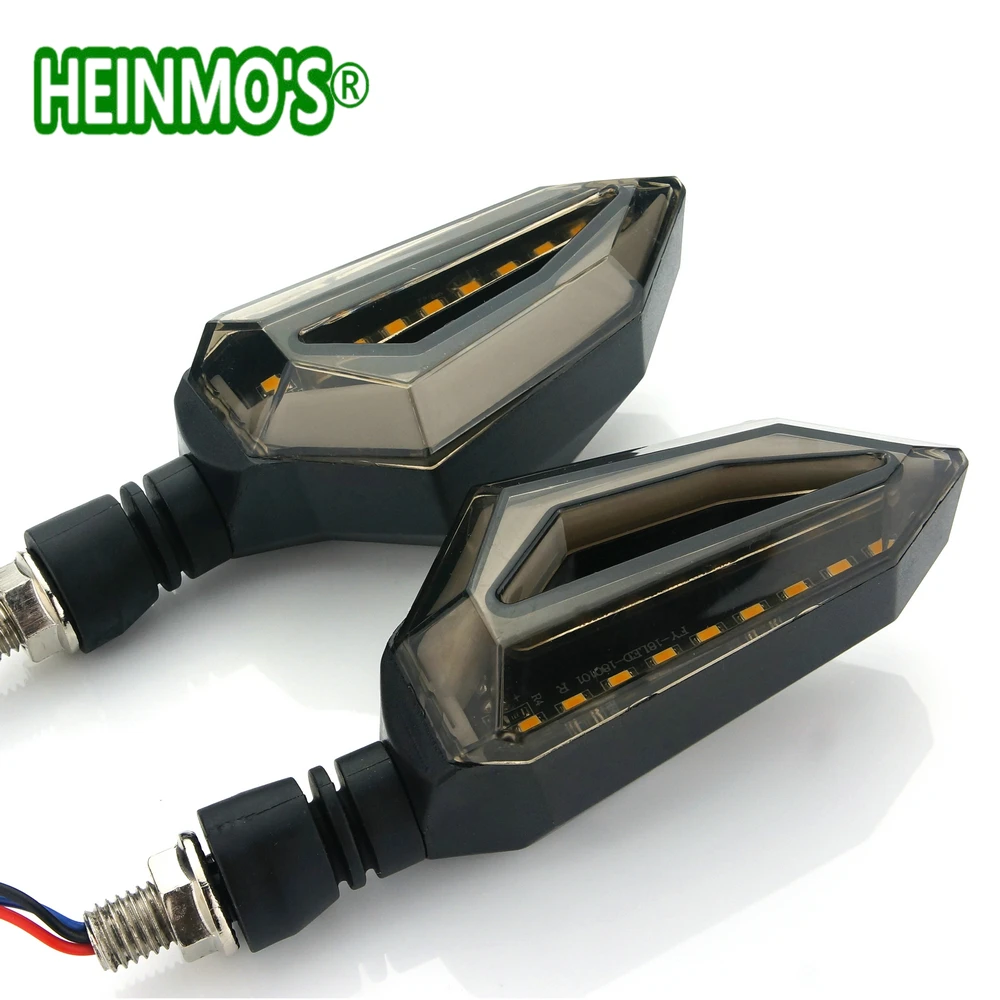 (BK) 12V LED Running Turn Signals DRL Light Indicator Motorcycle Motorbike Turning Flashing Signal lamp Flasher LED Blinker Universal (14)