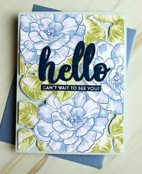 

Big HELLO Metal Cutting Dies Stencils for DIY Scrapbooking/photo album Decorative Embossing DIY Paper Cards