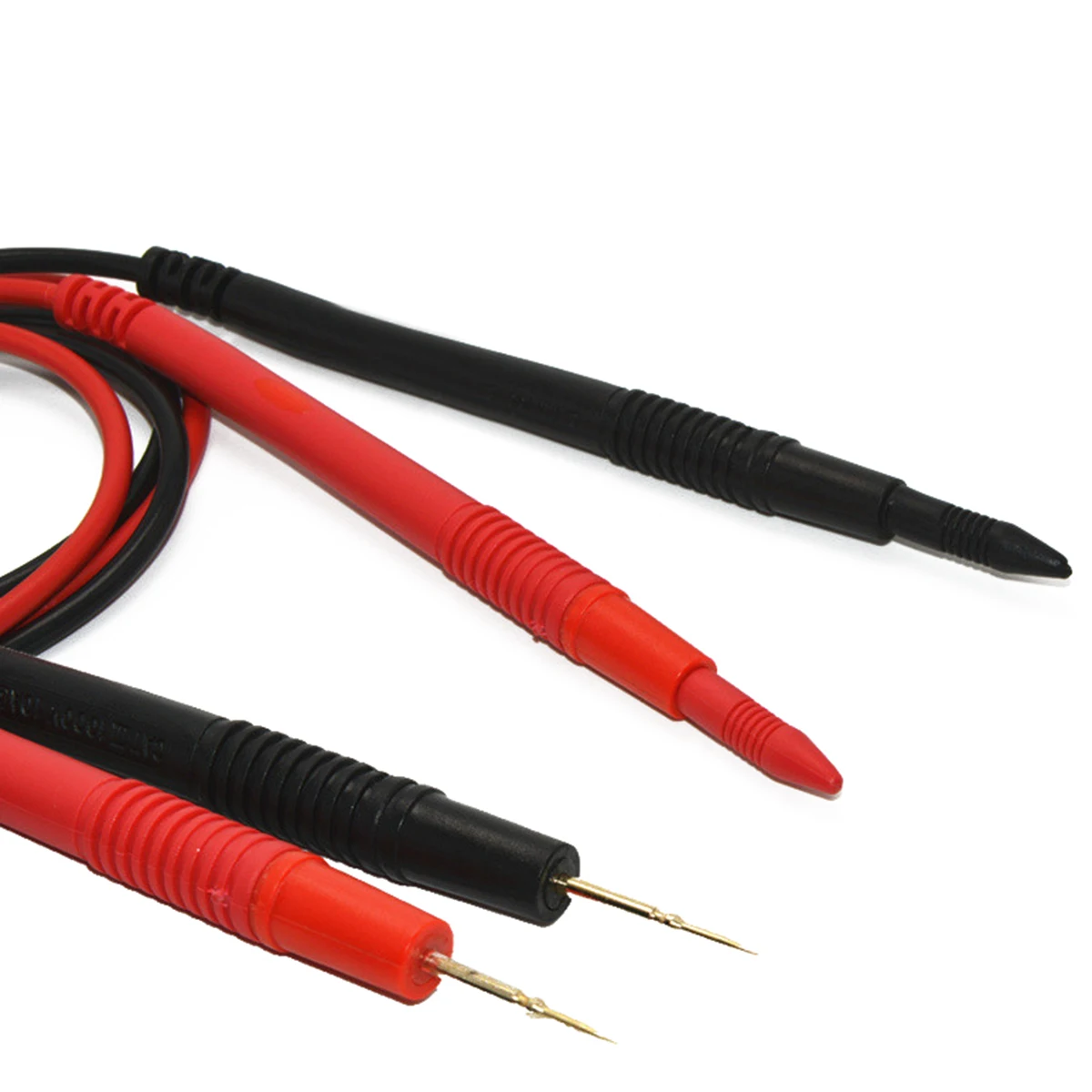 1 Pair Mayitr 1000V 10A Multimeter Meter Test Leads Cable Clip Probe Copper Sharp Needle for LED SMD Components Measurement