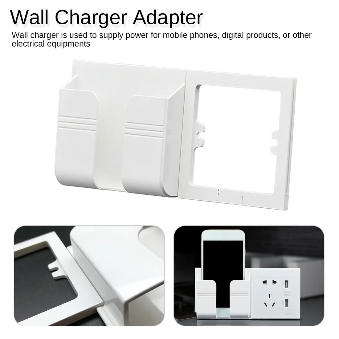 

Usb Charger Wall Mount Other Fixed Mobile Phone Charging Bracket White Frame Home Amp Appliance