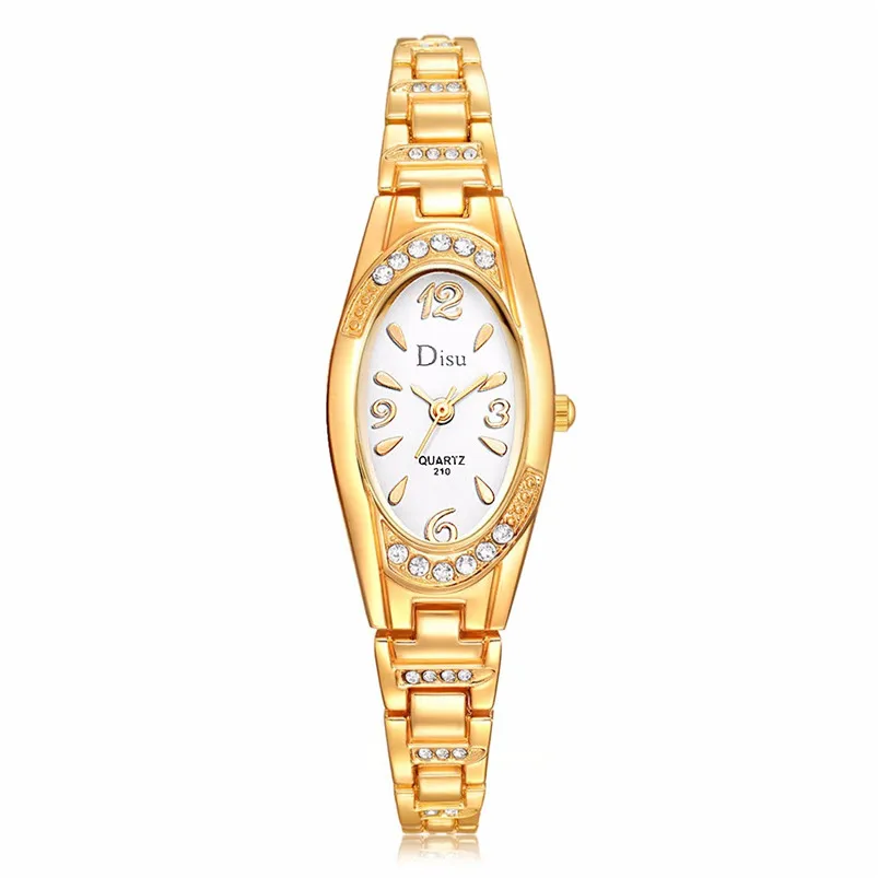 Luxury Women Watch Rose Gold Plated Women's Elegant Rhinestone Bracelet Fashion Dress Wrist Watches Clock reloj mujer D31 (1)
