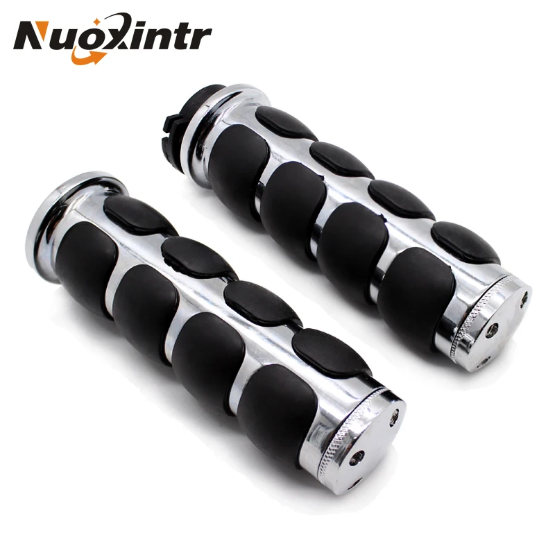 Nouxintr 1" 25mm Chrome motorcycle Hand Grips fit Honda GL Shadow Rebel