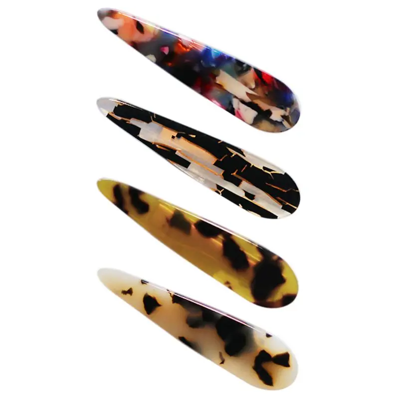 

Simple Acetic Acid Duckbill Hair Clips for Women Girls Leopard Print Water Drop Hairpin Small Side Top Bangs Clip Headwear New