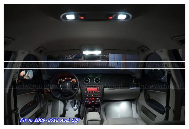 18pcs Car Led Light Bulbs For Audi Q5 8r Canbus Interior