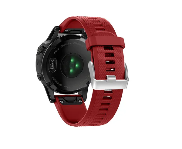 26 22 20 мм ремешок для часов Garmin Fenix 5X5 5S Plus 3 3 HR Forerunner 935 часы Quick Release силиконовый легкий ремешок на запястье - Цвет: Deep red