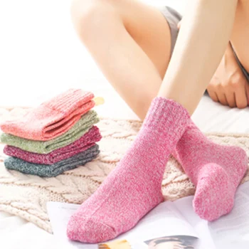 

ZOCBBT 5 Pairs Rabbit Wool Solid Color Women Sock F Free Size Fashion Winter Girl Student Cute Keep Warm Soft Comfortable Socks