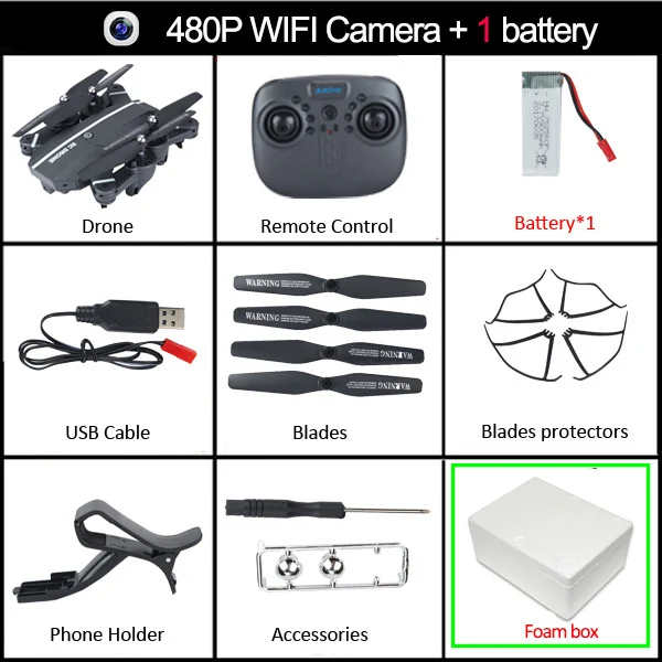 8807 Вт 8807 Elfie Дрон мини складной селфи Дрон с HD камерой дроны WiFi FPV Квадрокоптер RC вертолет visuo Xs809hw x101hw - Цвет: 03mp wifi cam 1 BAT