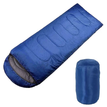 

Adult Single Camping Waterproof Suit Case Envelope Sleeping Bag Navy blue