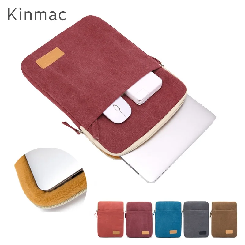 Kinmac Brand Canvas Laptop Bag 12 13 14 15.6 Inch Shockproof Sleeve Case For MacBook Air Pro M1 Notebook Computer PC Dropship | Компьютеры