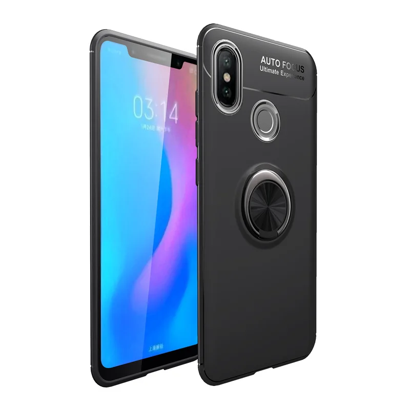 

Luxury Mobile Phone Case For Xiaomi Pocophone F1 Fashion Finger Ring Bracket Case on the for Xiaomi Mi 8 SE 6 6X 5X Back Cover