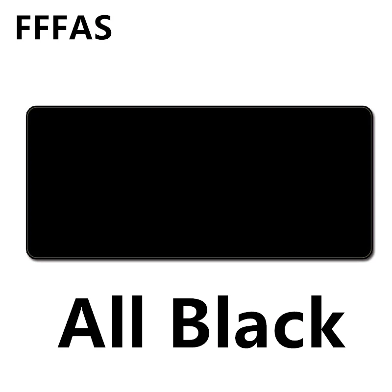 FFFAS большой размер полностью черный коврик для мыши чистый и простой весь черный коврик для мыши геймерский игровой Настольный коврик протектор для планшета ПК ноутбука