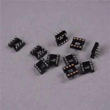 

10pcs/lot Round Hole 8 Pins 2.54MM DIP DIP8 IC Sockets Adaptor Solder Type 8 PIN IC Connector DIP IC Sockets Adaptor