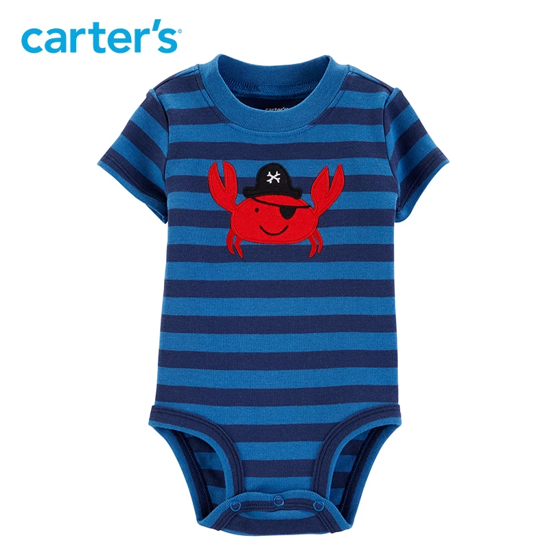 Carters baby boy bodysuit 2019 Spring summer pirate crab collectible short sleeve cotton