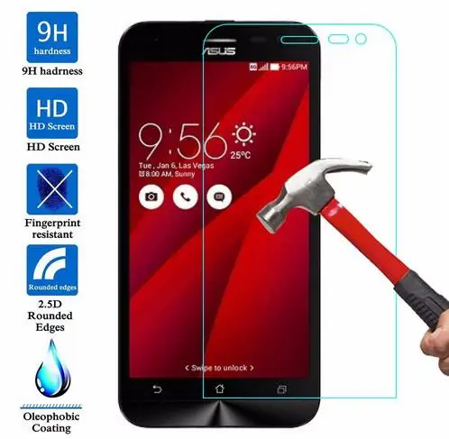 

0.3mm 2.5D For 5.5 inch Asus ZenFone 2 Tempered Glass Screen Protector for ZenFone 2 5.5'' safety front guard pelicula de vidro