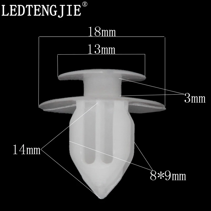 Car Fasteners Clip 100pcsYT 1219 diameter 8mm Car Door Panel Interior Fastener Clips for Toyota