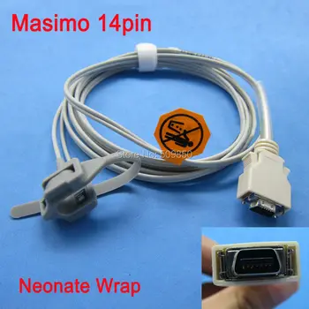 

Compatible masimo 14pin spo2 sensor neonatal wraps silicon spo2 sensor pulse probe
