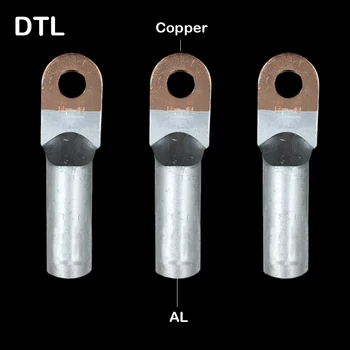 

DTL-95 DTL-120 DTL-150 Power Cable Wire Lug Copper Aluminum CU AL Bimetal Connecting Tube Sleeve Joint Connector Crimp Terminal