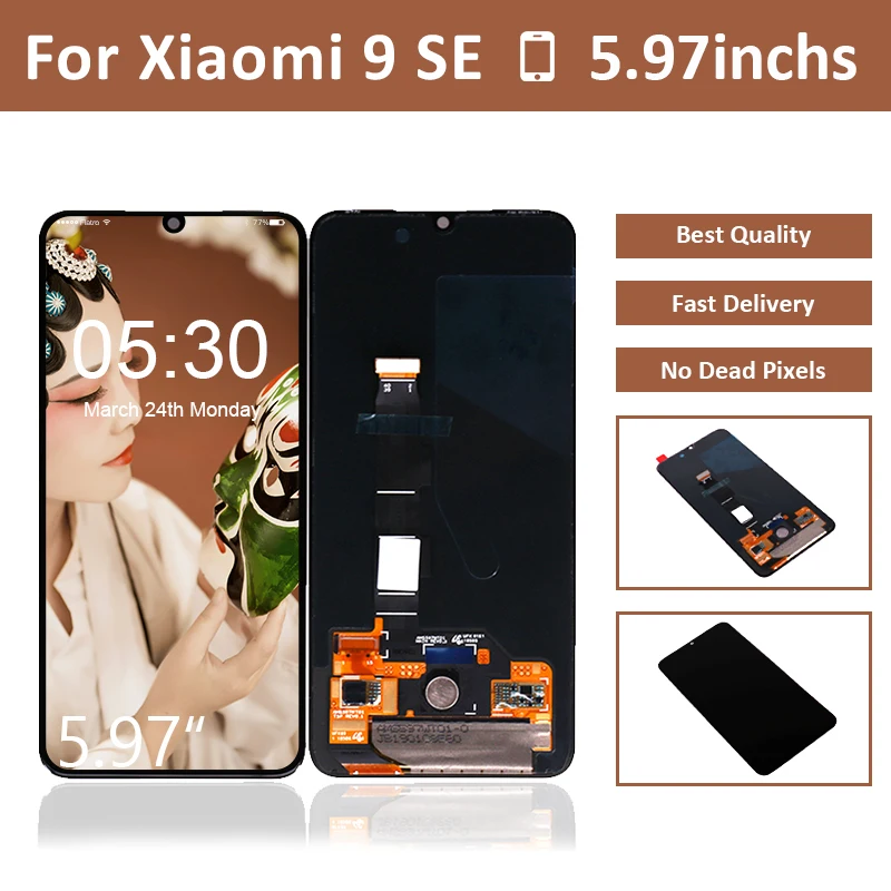 10 шт. Оригинальный ЖК дисплей для Xiaomi 9 SE дигитайзер сборка сенсорный Mi MI9 экран