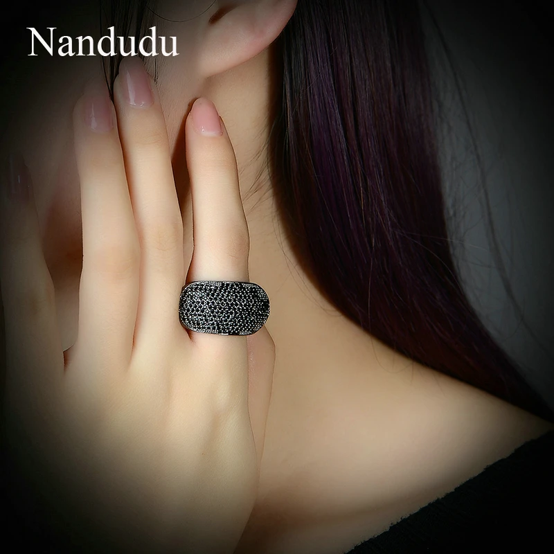 Nandudu кольца с кристаллами, ювелирные изделия, подарок для женщин, девушек, великолепный марказит, Винтажное кольцо, аксессуары R1894 R1895