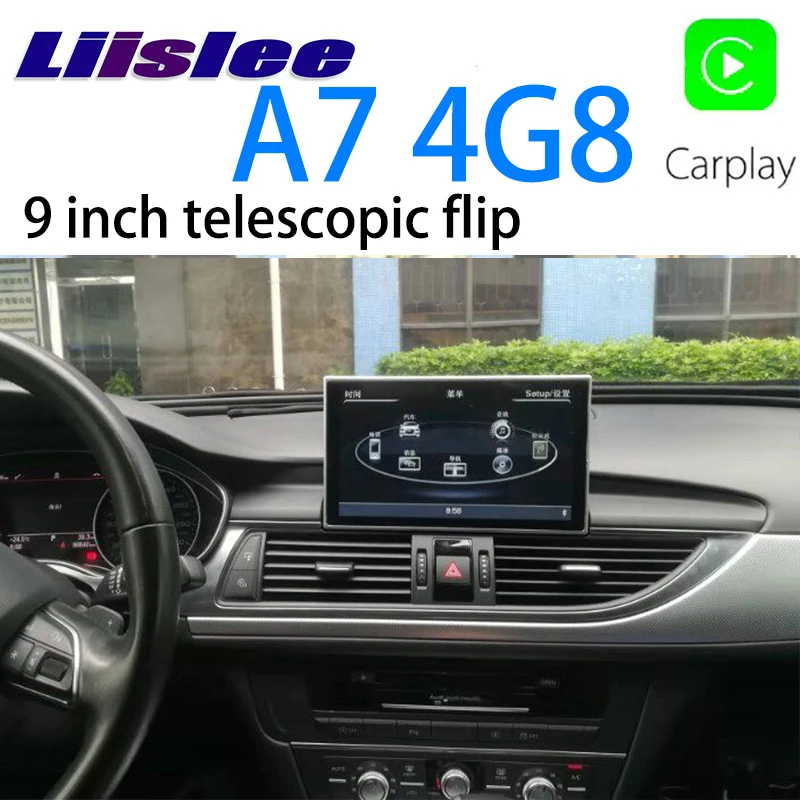 

LiisLee Car Multimedia GPS HiFi Audio Radio Android For Audi A7 4G8 2012~2017 MMI System Navigation Telescopic Flip Screen NAVI