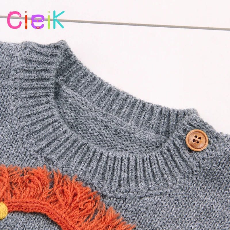 CieiK Knitted Baby Sweater Cartoon Lion Girl Winter Photography Clothes Spring Newborn Boys Kleding Cardigan Child meisje Kids  (13)