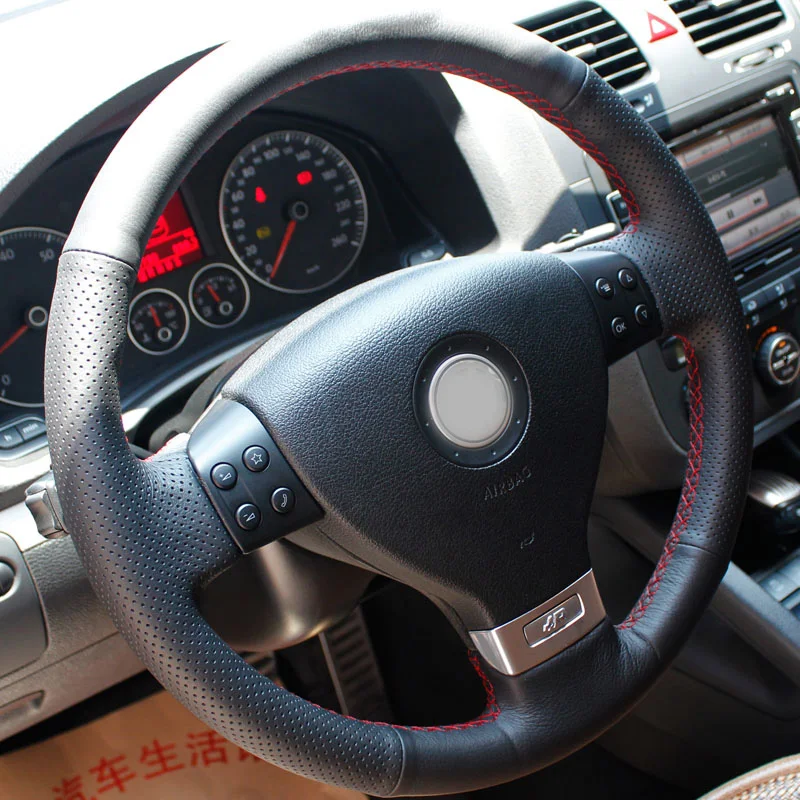 Car Steering Wheel Cover for Volkswagen Golf 5 Mk5 VW Passat B6 Jetta 5