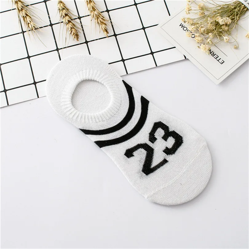  1Pair Sock Women Summer Casual Daily Comfortable Stripe Brief Cotton Sock Slippers Short Ankle Number Socks  #4F03 (1)