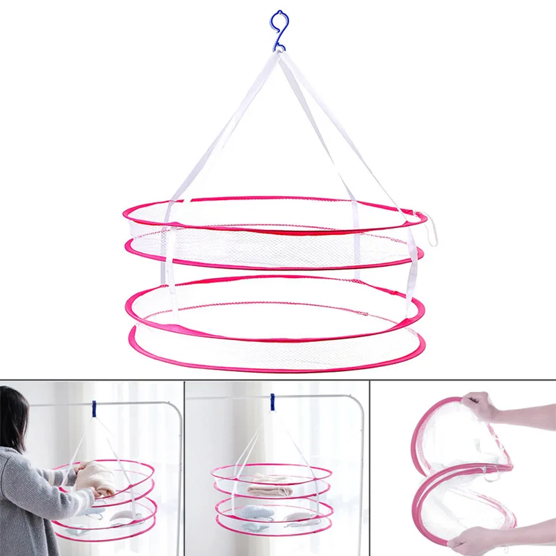 

Clothes Drying Racks Foldable Hanging Windproof Clothes Dryer Flat Mesh Bags for Socks Underwear HTQ99