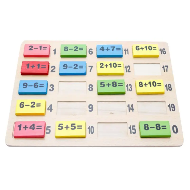 1 компл.. Аутентичные Стандартный деревянный Математика Арифметика дети домино игры подарок для забавных игрушек