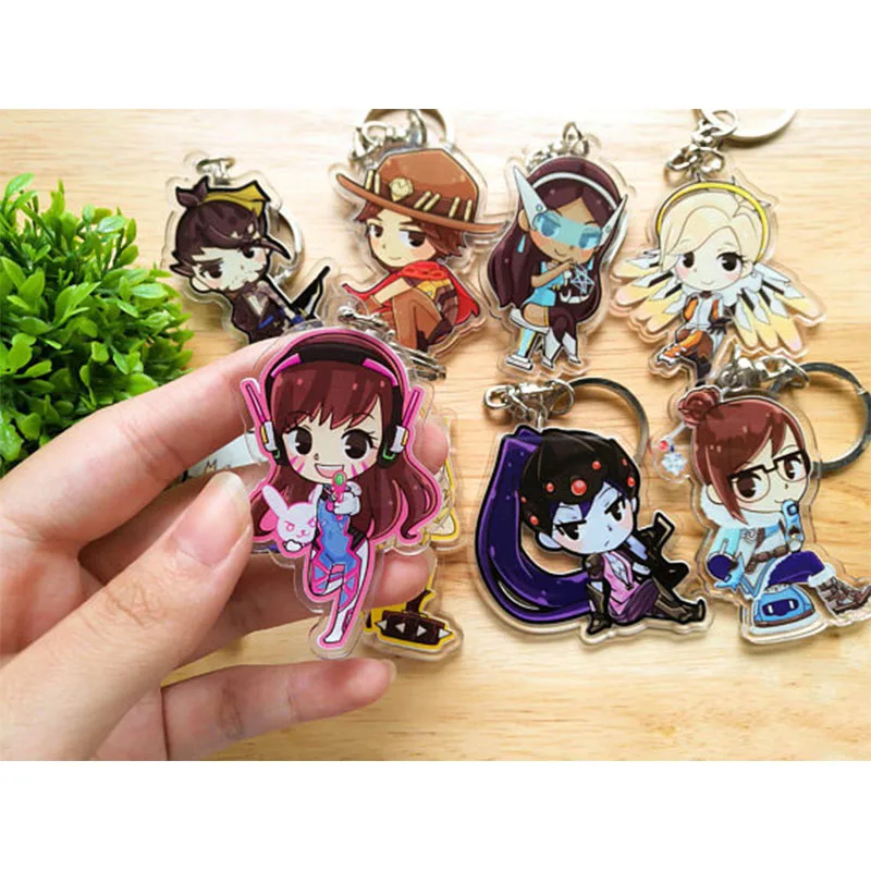

50pcs custom clear keychain 5cm Charm Anime Keychian Victor Nikiforov Boyang acrylic badge holder