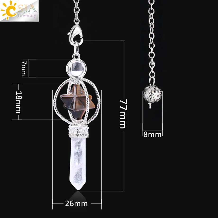 Pendulum Quartz Natural Stone Crystal Pink Reiki Healing - Image 3