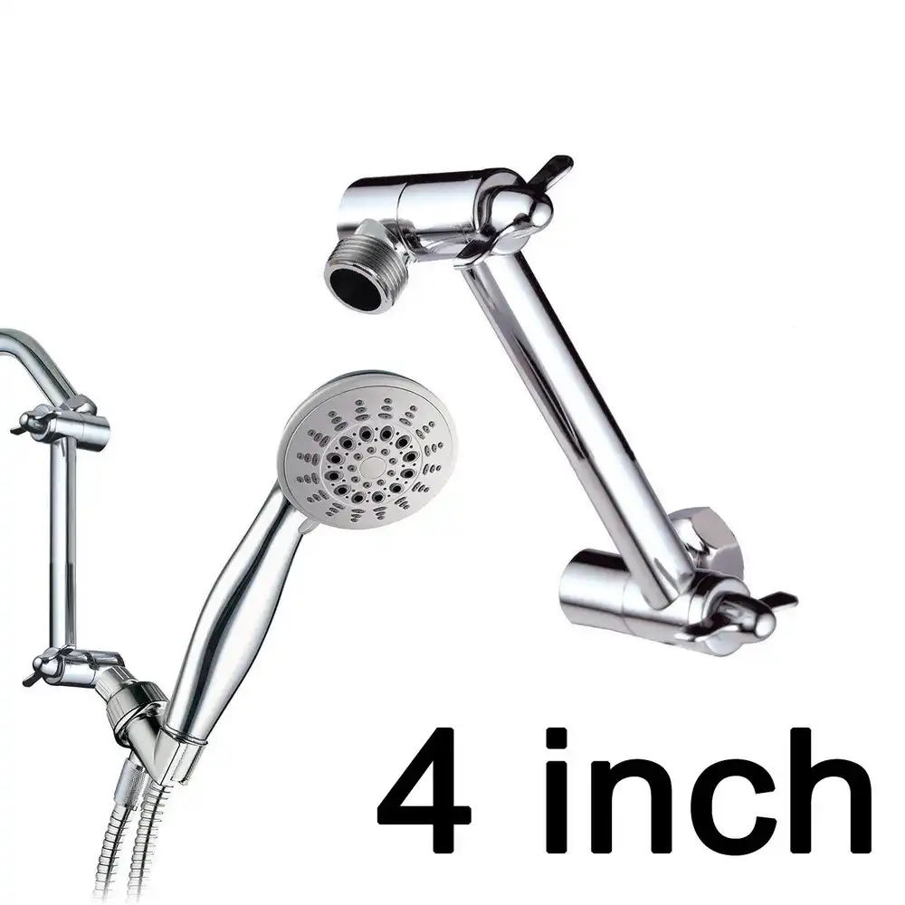 4 Inch Brass Adjustable Shower Arm, Bathroom Hand Held Shower Head Tap