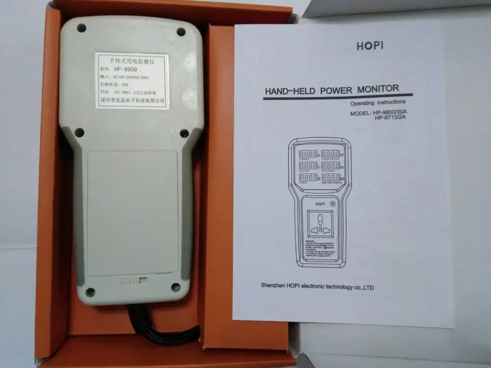 HP9800 USB Порты и разъёмы 4500 Вт 85V-110V-220V-265V AC 20A HP-9800Electric Мощность энергии монитор СВЕТОДИОДНЫЙ свет тестер с розеткой ваттметр, анализатор