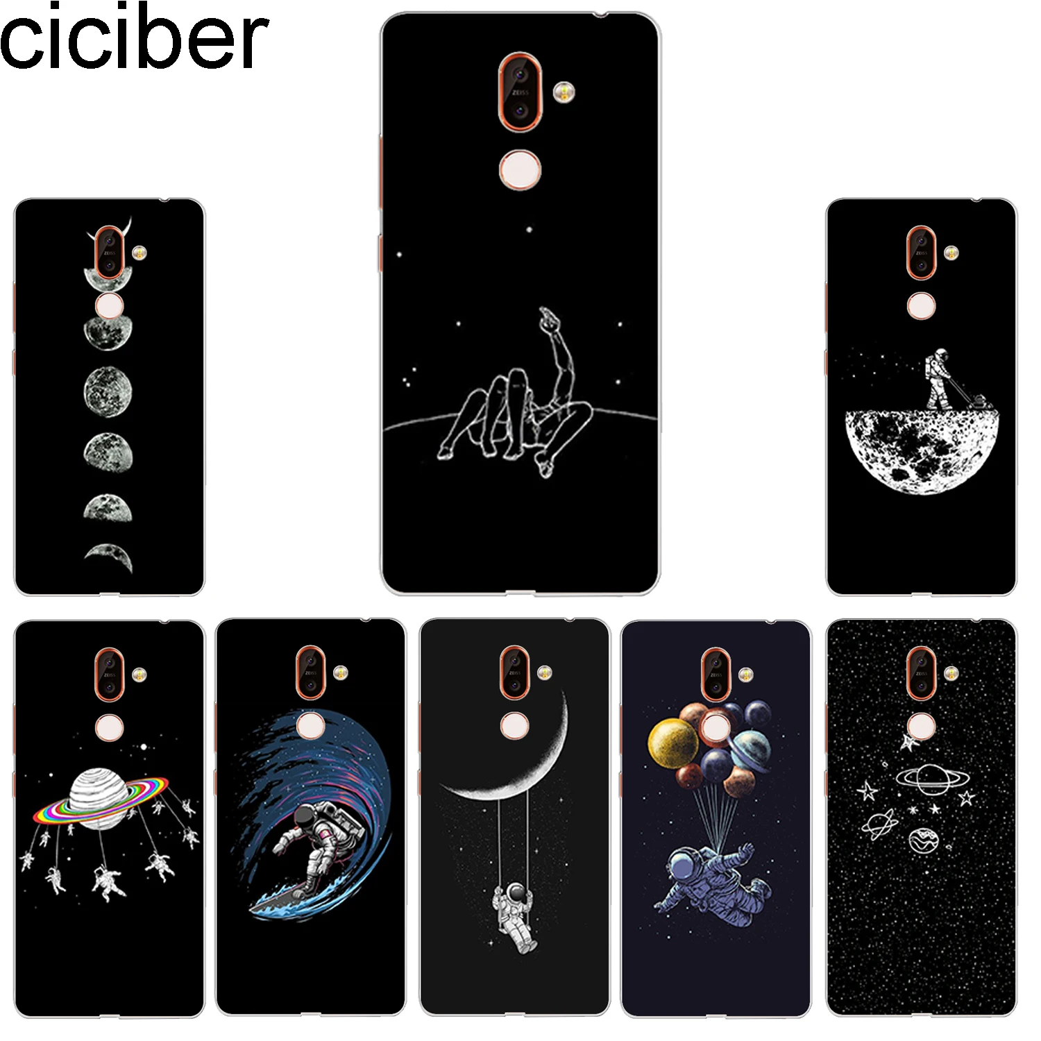 

ciciber Phone Case for Nokia 9 PureView 1 2 3 5 6 7 8 Sirocco Soft TPU Back Cover for Nokia 2.1 3.1 5.1 6.1 7.1 8.1 Plus Funda
