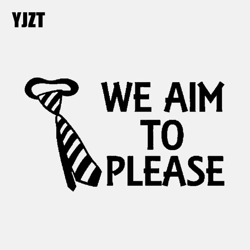 YJZT 14.2CM*8.2CM WE AIM TO PLEASE Christian Tie Car Sticker Vinyl Decal Black/Silver C3-1436 | Автомобили и мотоциклы