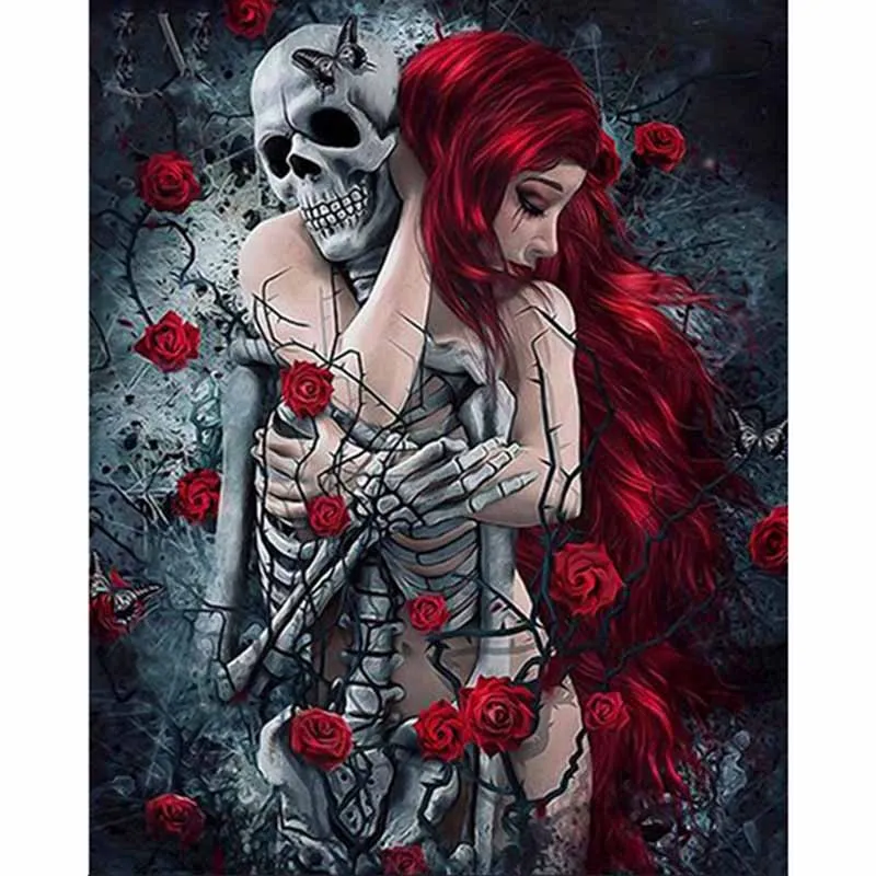 5D-DIY-Diamond-painting-Skull-beauty-embroidery-diamond-Cross-Stitch-full-square-Rhinestone-2019-home-decoration