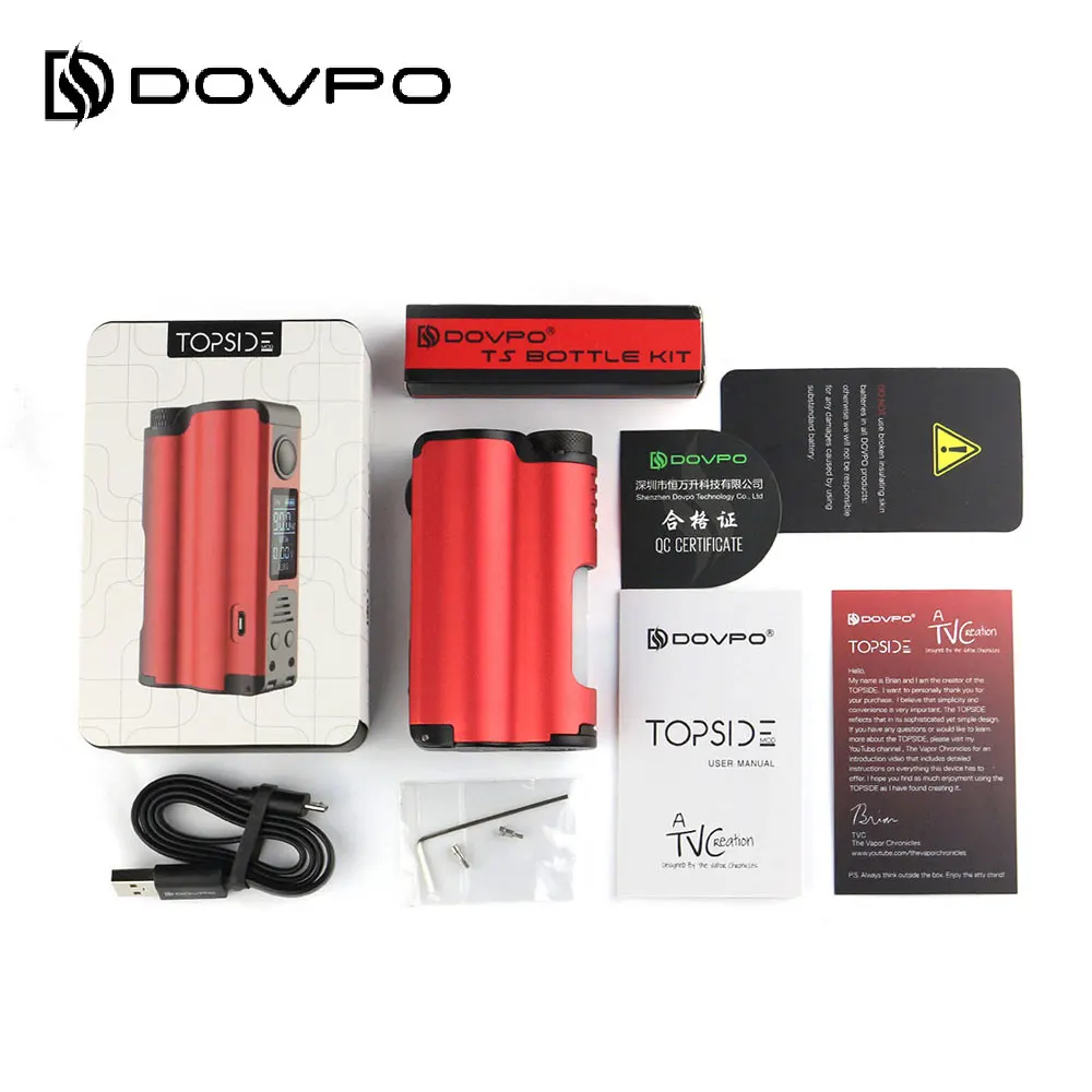Цена Электронная сигарета DOVPO Topside 90W Top Fill TC Squonk MOD с 10 мл большой бутылкой Squonk и 0,96 дюймовым oled экраном против Luxotic BF Luxotic DF