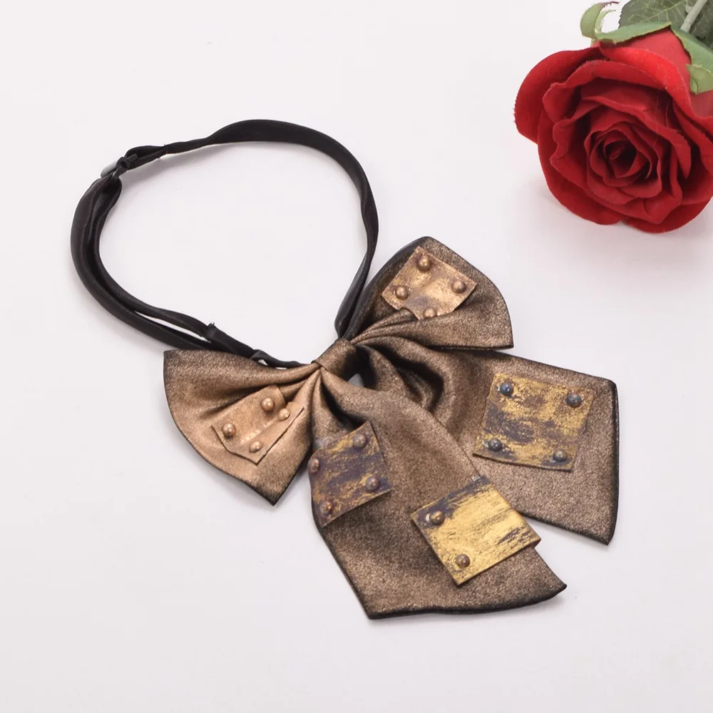 

Unisex Vintage Steampunk Bowtie Industrial Victorian Neck Tie Bowknot Costume Accessory