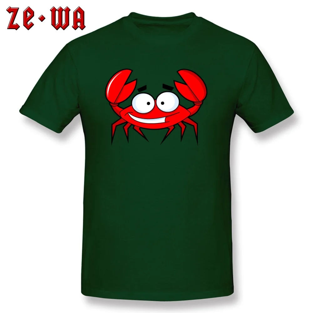 ClassicGroup Short Sleeve Tops & Tees Summer Fall Hot Sale Crewneck 100% Cotton T Shirt Student T-shirts Red Crab  Red Crab dark