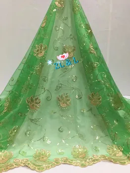 

New Indian style sequins French net tulle African lace fabric 5281 Nigeria lace suitable for ladies clothing dress skirt fabric