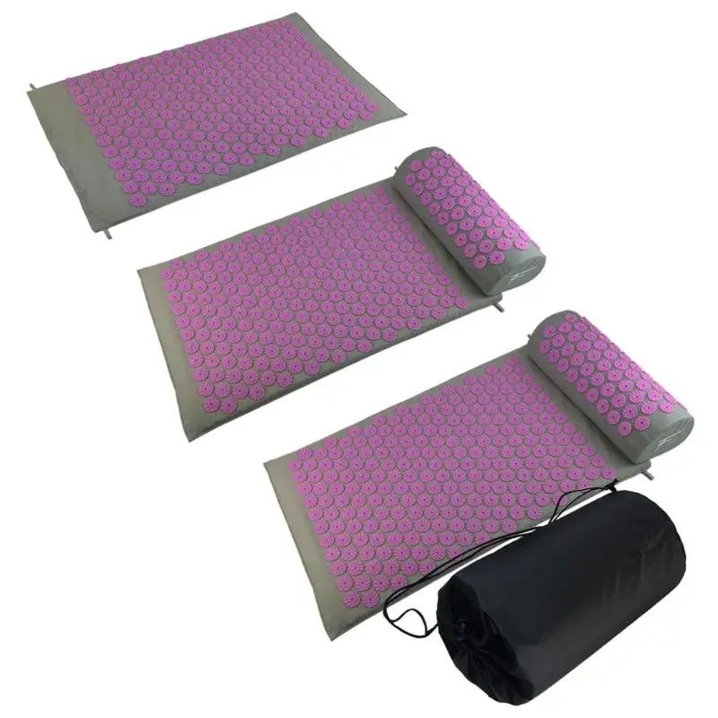 Массажные подушки Акупрессура облегчают боль в спине шип коврик массаж йога коврики йога коврик с подушкой игольчатый массажер